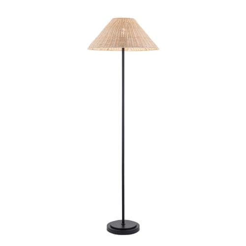 Arlo & Rattan 52cm, Floor, Black/Natural Rattan
