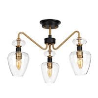Armand 3 Light Semi Flush DL-ARMAND-SF3-AB
