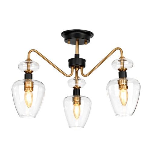 Armand 3 Light Semi Flush DL-ARMAND-SF3-AB