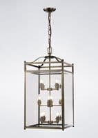 Arnold Square Pendant 12 Light E14 Antique Brass/Glass Pallet Shipment, Additional Charges Apply