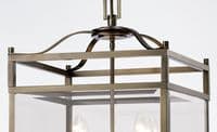 Arnold Square Pendant 12 Light E14 Antique Brass/Glass Pallet Shipment, Additional Charges Apply