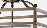 Arnold Square Pendant 12 Light E14 Antique Brass/Glass Pallet Shipment, Additional Charges Apply