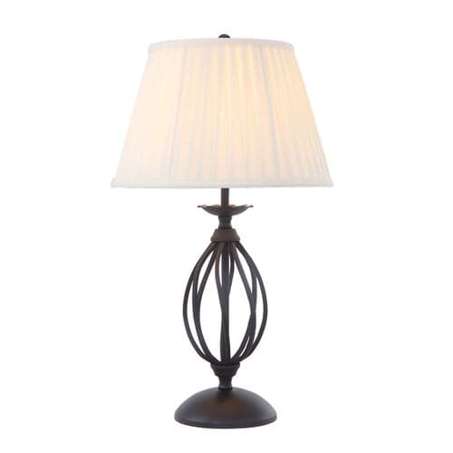 Artisan 1 Light Table Lamp Ivory Shade - Black ART-TL-BLACK