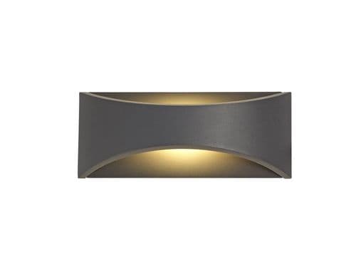 Aryana Up & Downward Lighting Wall Light 6W LED 3000K, Anthracite, 375lm, IP54