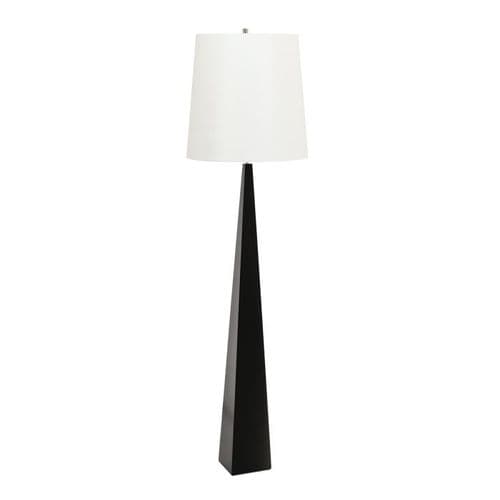 Ascent 1 Light Floor Lamp with White Shade - Black ASCENT-FL-BLK-W