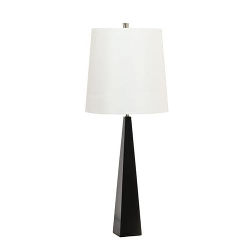 Ascent 1 Light Table Lamp with White Shade - Black ASCENT-TL-BLK-W