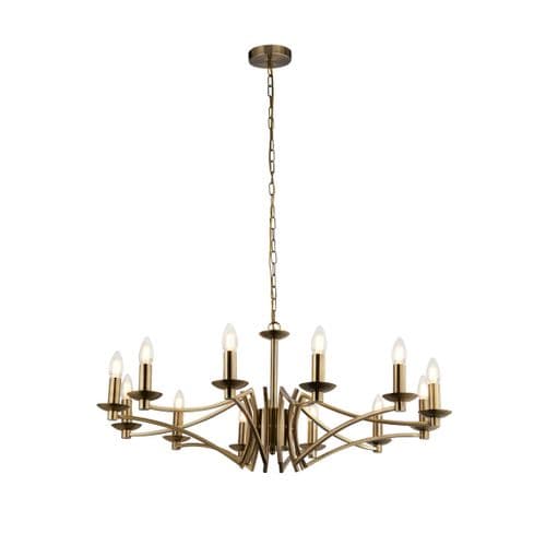 Ascot  12Lt Pendant - Antique Brass Metal