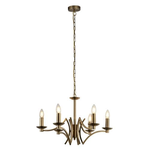 Ascot  6Lt Pendant - Antique Brass Metal