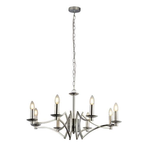 Ascot 8Lt Pendant - Chrome Metal
