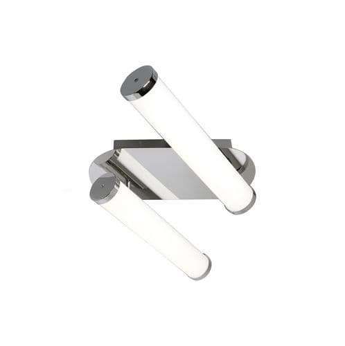 Ash Ceiling Lamp, 2 x 9W LED, 4000K, 1153lm, IP44, Polished Chrome, 3yrs Warranty - Multiple Colour