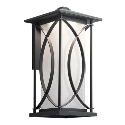 Ashbern 1 Light Wall Lantern - Textured Black QN-ASHBERN-L