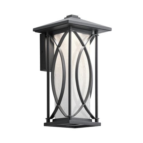 Ashbern 1 Light Wall Lantern - Textured Black QN-ASHBERN-S