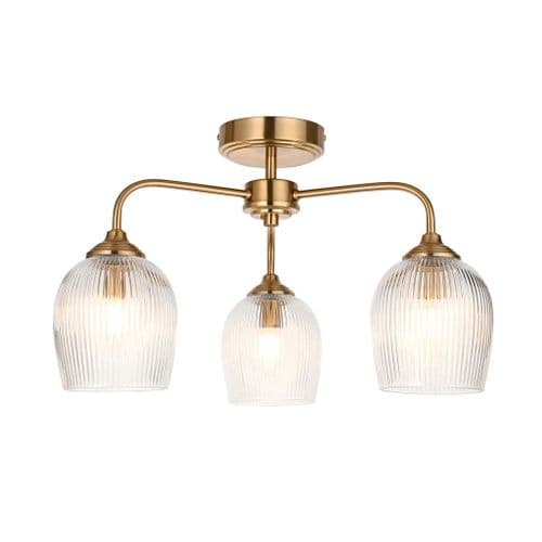 Ashcroft Ribbed, 3Lt Semi Flush