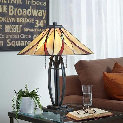 Asheville 2 Light Table Lamp Tiffany QZ-ASHEVILLE-TL
