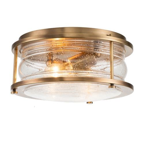 Ashland Bay 2 Light Flush Mount QN-ASHLANDBAY-F-NBR-BATH