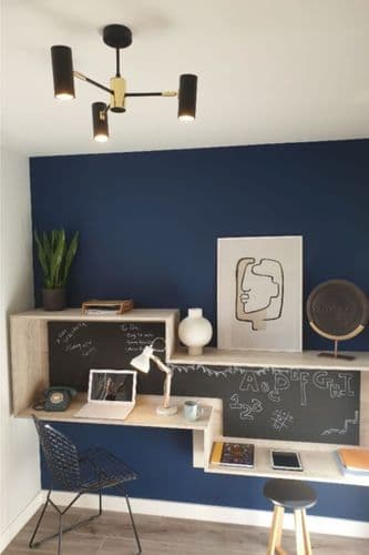 Aspect 3 light Semi Flush Fitting in Black and Gold GSBFL2402-3