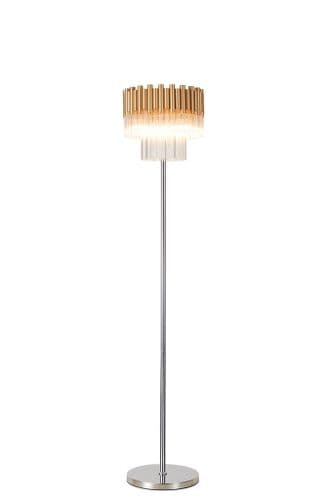 Athena 2 Light Gold Floor Lamp
