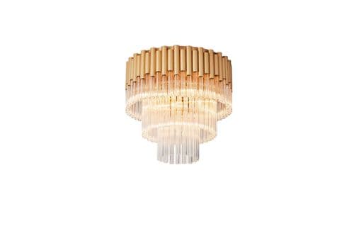 Athena 5 Light Flushed Gold Ceiling Fitting