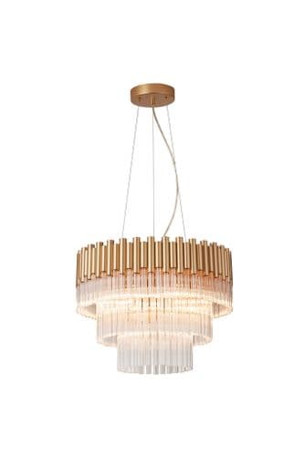Athena 7 Light Hanging Gold Ceiling Fitting