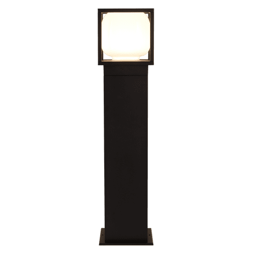 Athens Outdoor 1 Light Led Post, Die Cast With Opal Shade
