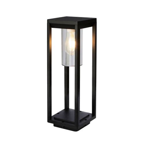 Atlanta 1 Light Outdoor Post 450Mm, Black With Clear Diffuser