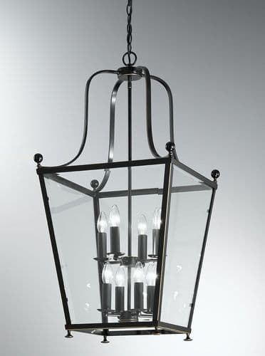 Atrio Square Hanging Pendant Antique Bronze Lantern 8 Light GSBLA7005/8