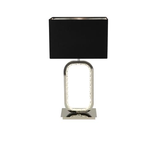 Aura Table Lamp LED Base - Chrome with Crystal Glass