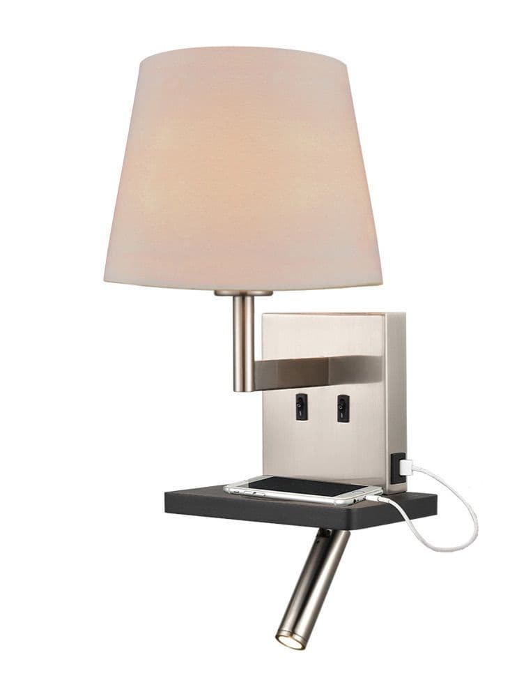 Austen Wall Light With LED, Flex Arm Reading Light + Charging Pad GSBWB123-1176