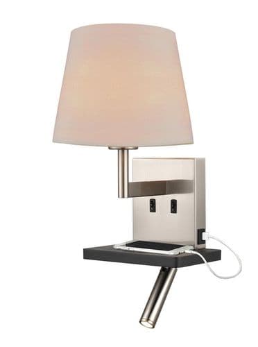 Austen Wall Light With LED, Flex Arm Reading Light + Charging Pad GSBWB123-1176
