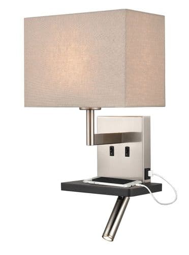 Austen Wall Light With LED, Flex Arm Reading Light + Charging Pad GSBWB123-1180