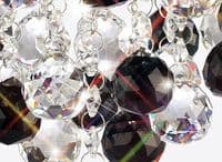 Austin Ceiling 4 Light G9 Polished Chrome with Acrylic Trim Crystal With 17 Additional Black Chances
