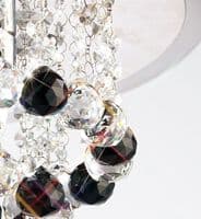 Austin Ceiling 4 Light G9 Polished Chrome with Acrylic Trim Crystal With 17 Additional Black Chances