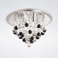 Austin Ceiling 4 Light G9 Polished Chrome with Acrylic Trim Crystal With 17 Additional Black Chances