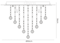 Austin Ceiling 6 Light G9 French Gold with Crystal