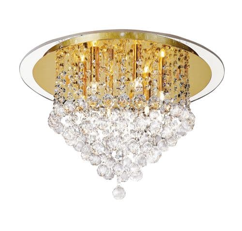 Austin Ceiling 6 Light G9 French Gold with Crystal