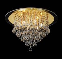 Austin Ceiling 6 Light G9 French Gold with Crystal
