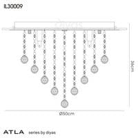 Austin Ceiling 6 Light G9 Polished Chrome with Acrylic Trim with Crystal