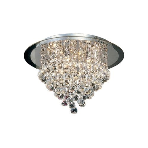 Austin Ceiling 6 Light G9 Polished Chrome with Acrylic Trim with Crystal