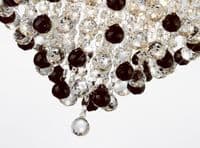 Austin Ceiling 6 Light G9 Polished Chrome with Acrylic Trim Crystal With 25 Additional Black Chances