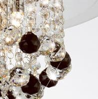 Austin Ceiling 6 Light G9 Polished Chrome with Acrylic Trim Crystal With 25 Additional Black Chances
