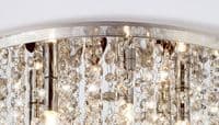 Austin Ceiling 6 Light G9 Polished Chrome with Acrylic Trim Crystal With 25 Additional Black Chances