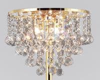 Austin Floor Lamp 4 Light G9 French Gold and Crystal