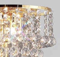 Austin Floor Lamp 4 Light G9 French Gold and Crystal