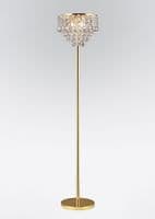 Austin Floor Lamp 4 Light G9 French Gold and Crystal