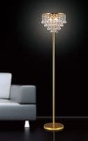 Austin Floor Lamp 4 Light G9 French Gold and Crystal
