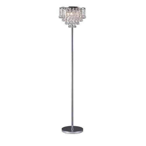 Austin Floor Lamp 4 Light G9 Polished Chrome with Crystal