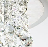 Austin Flush Ceiling 4 Light G9 Polished Chrome/Acrylic Trim and Crystal