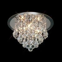 Austin Flush Ceiling 4 Light G9 Polished Chrome/Acrylic Trim and Crystal