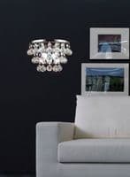 Austin Multi Drop Pendant Spiral 9 Light E14 Polished Chrome and Crystal15kg