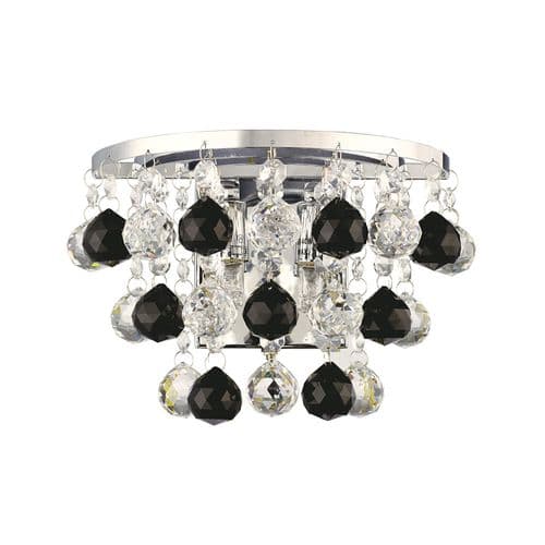 Austin Wall Lamp Switched 2 Light G9 Polished Chrome/Crystal/ With 9 Additional Black Chances